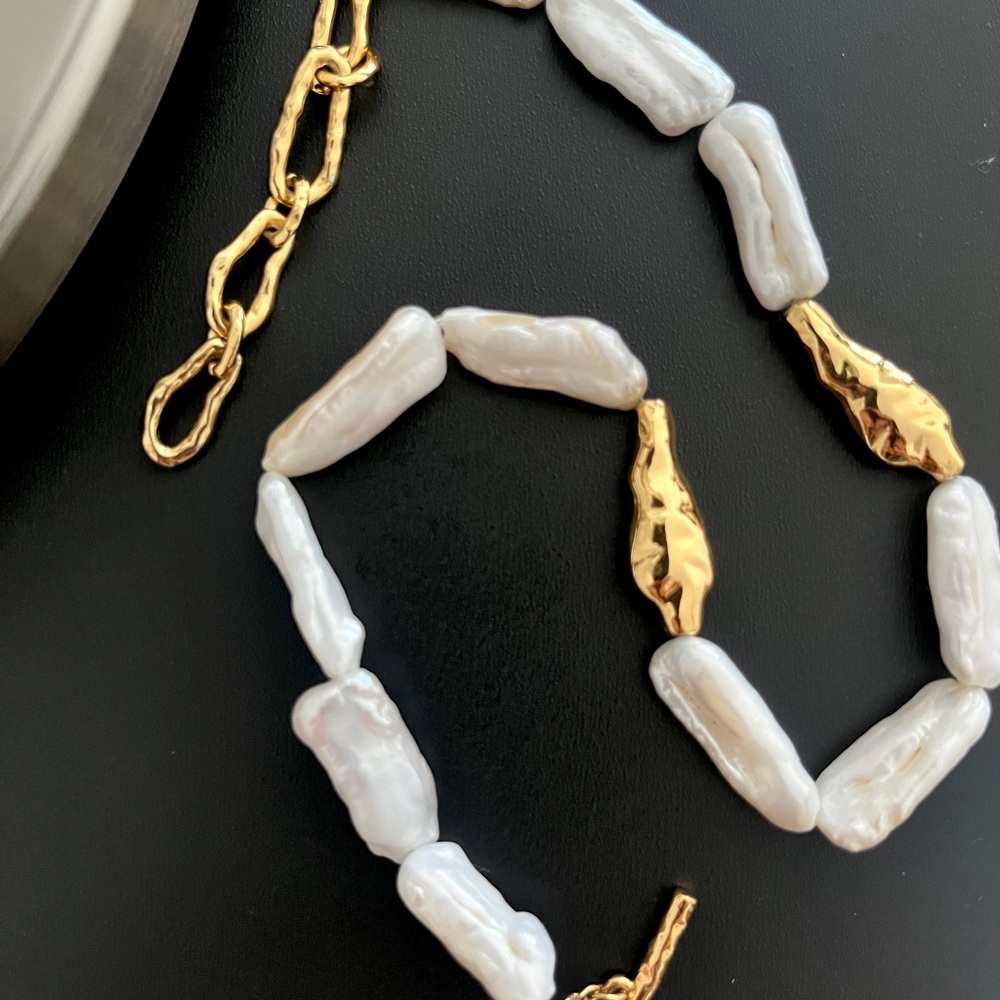 Pre-owned Baroque Pearl Choker/necklace